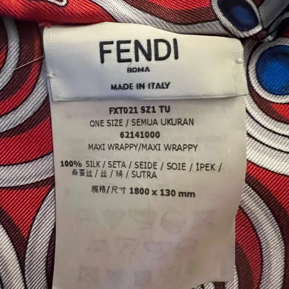Fendi 68in Silk Scarf